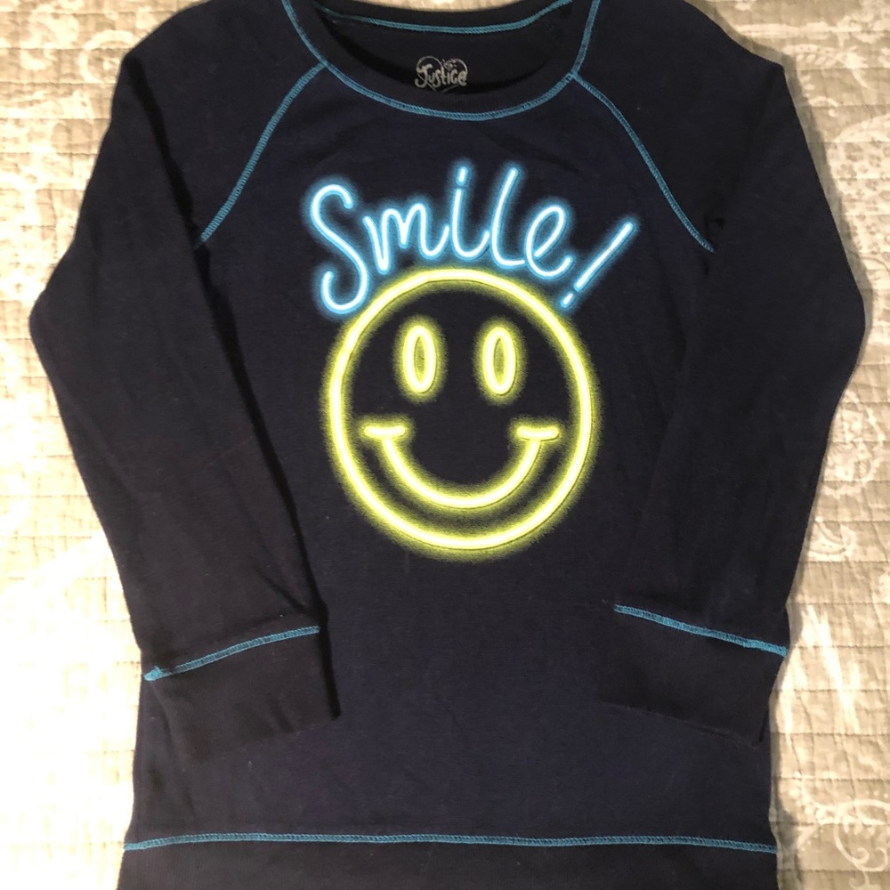 GIRLS JUSTICE LIGHTWEIGHT SWEATER, EUC, SZ 8